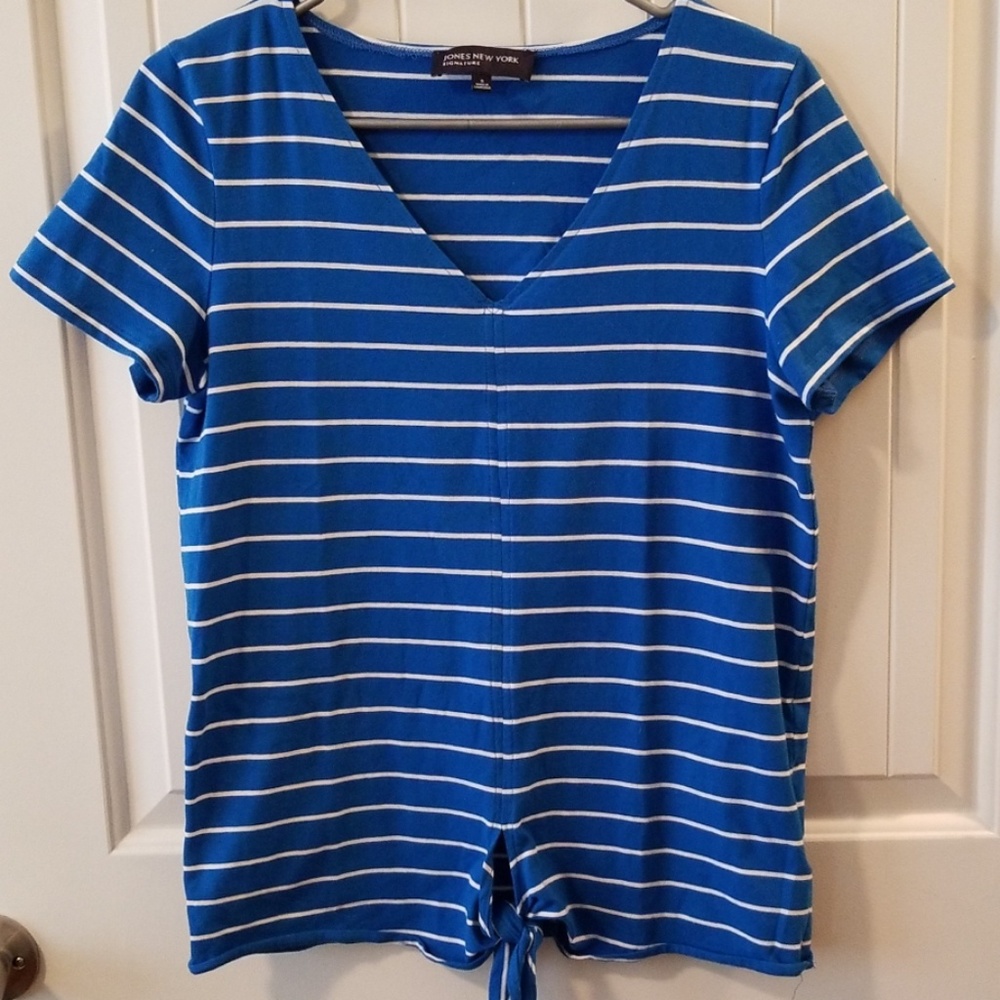 Blue striped shirt